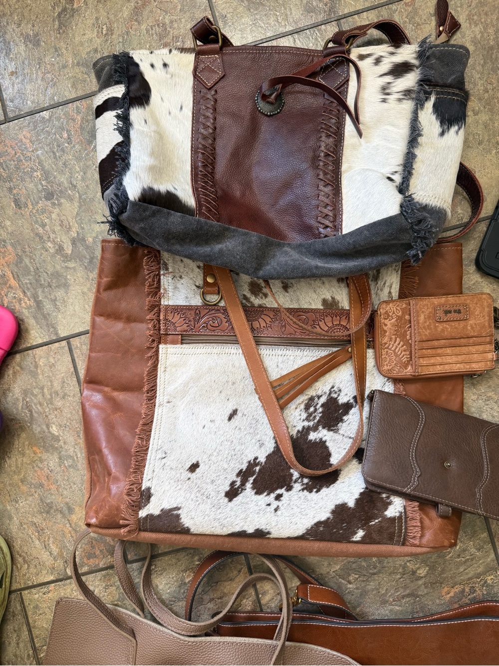 Brown Cowhide & Leather Women’s Tote Bag